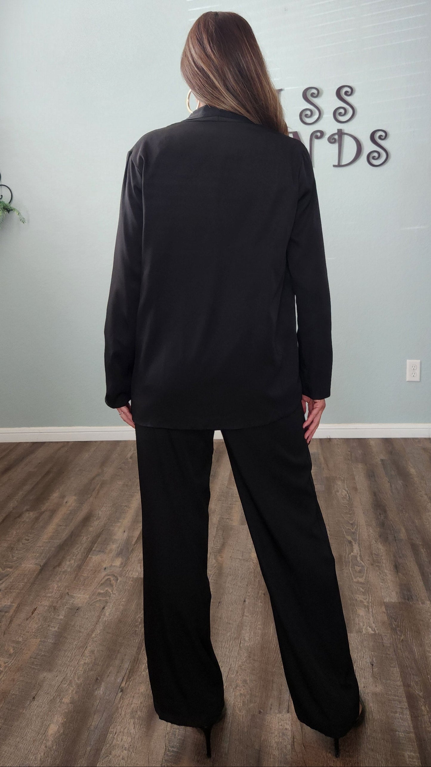 The Sleek & Chic Suit Set-Black