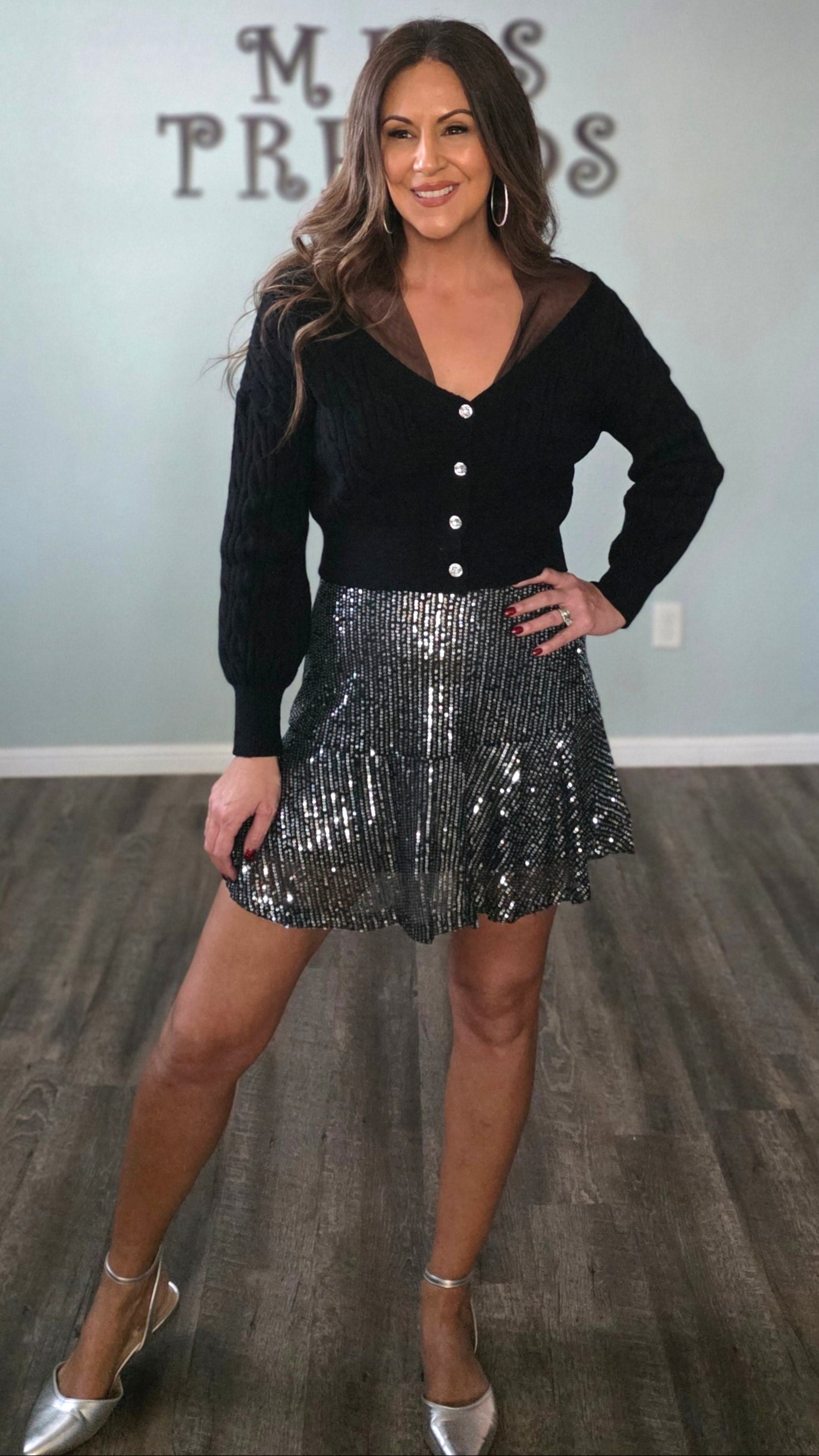 Midnight Lights Sequin Skirt