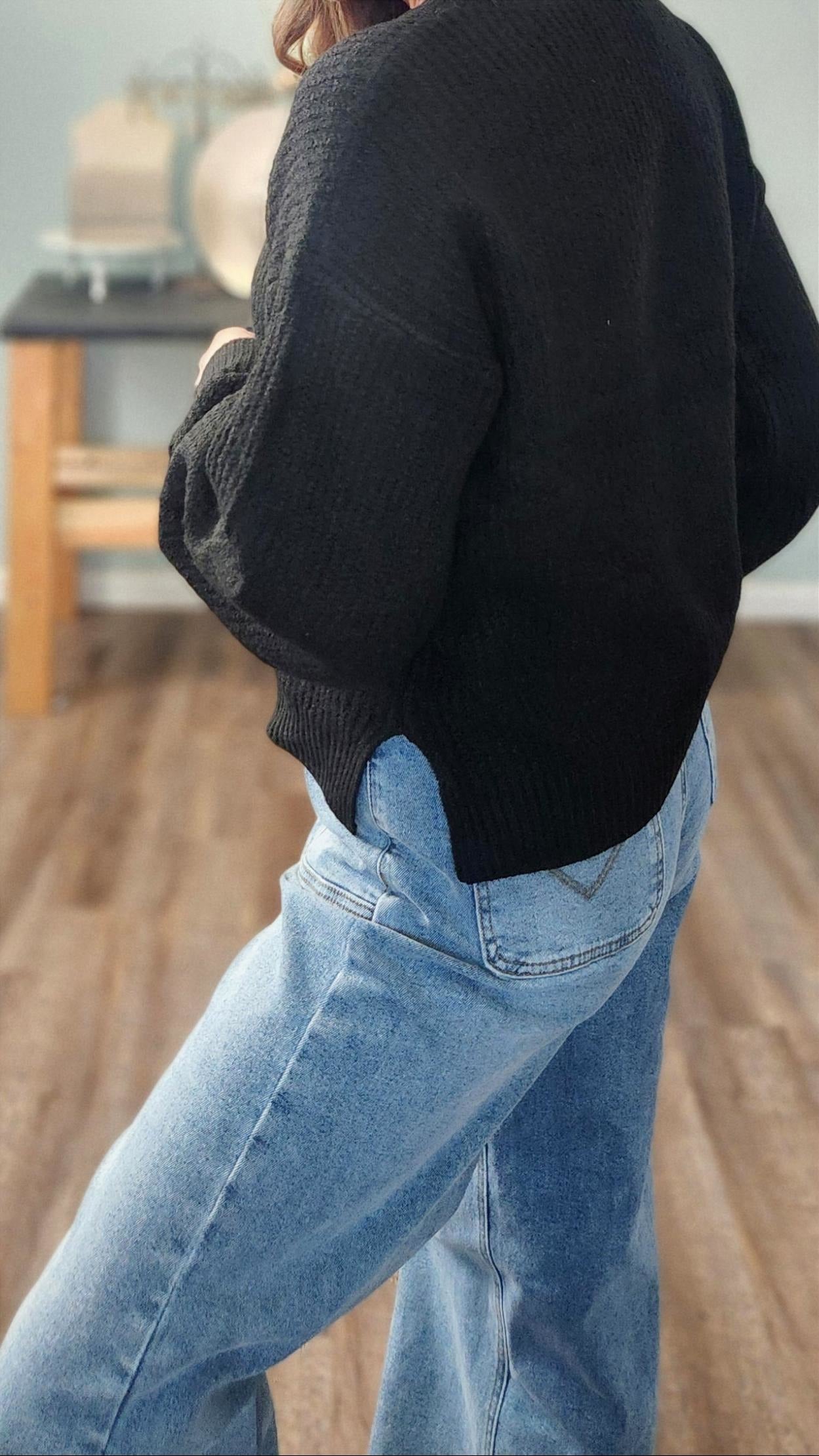 The Daily Favorite Sweater- Black