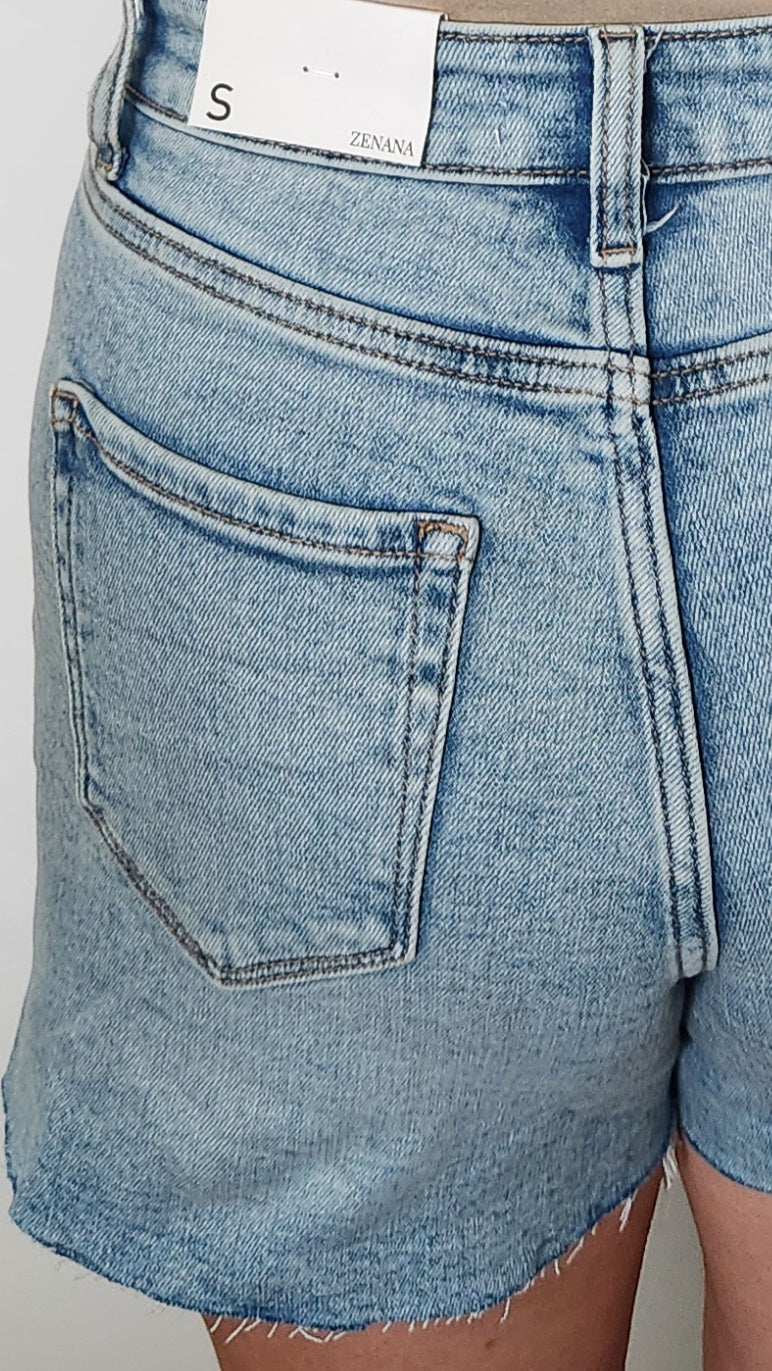 Summer Vibe Shorts-Medium Wash