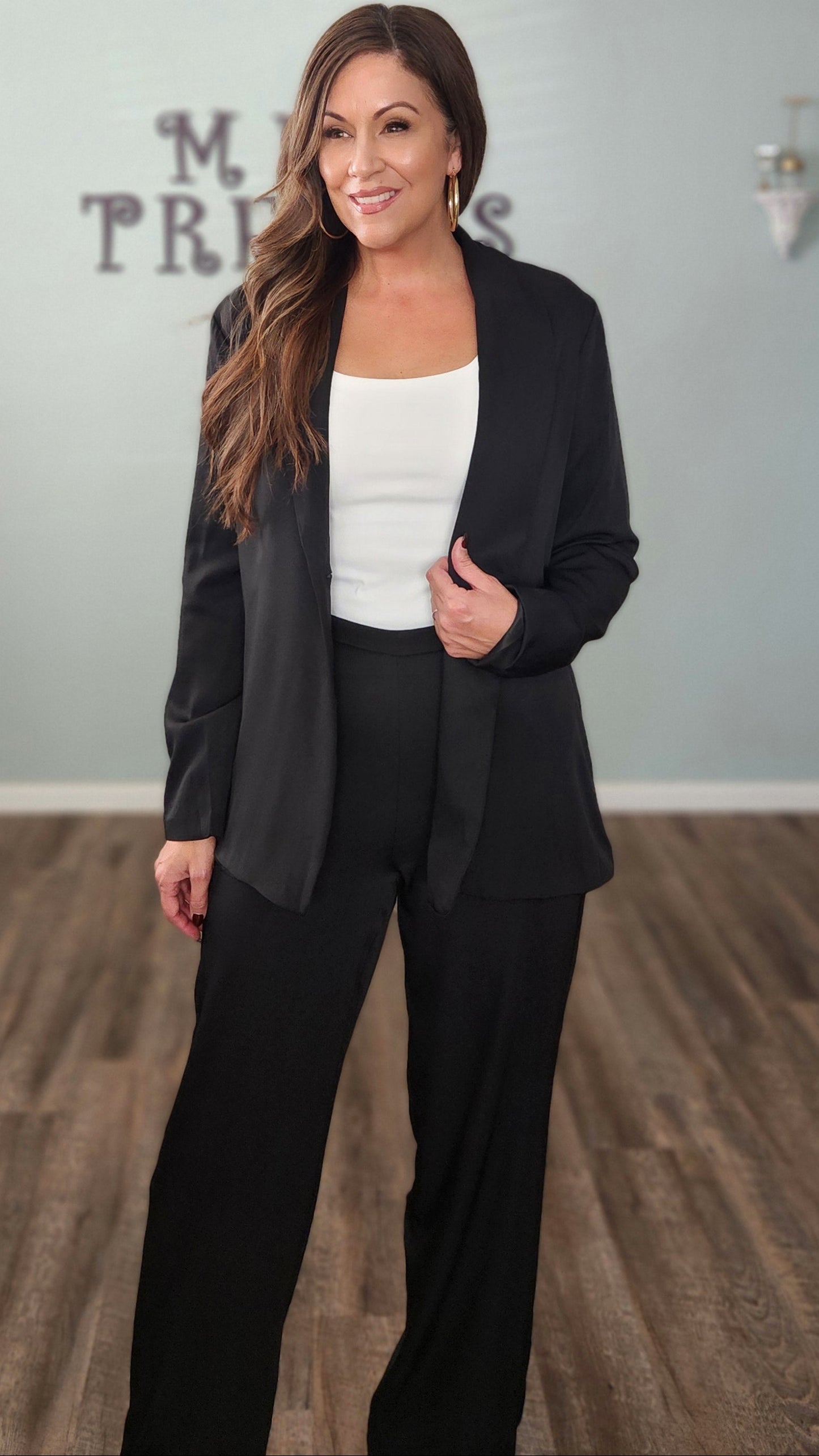 The Sleek & Chic Suit Set-Black
