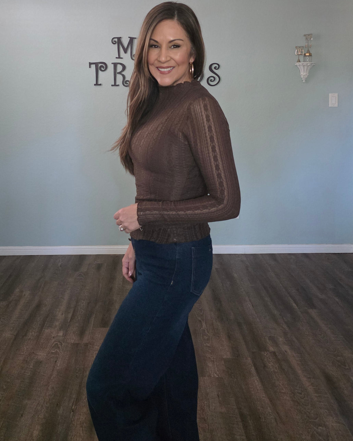 Lovely Layers Lace Top | Brown