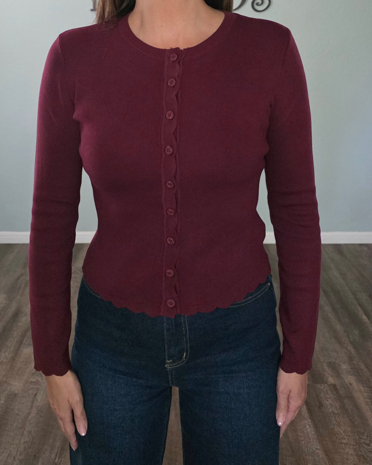 Sweetly Styled Cardigan | Burgundy