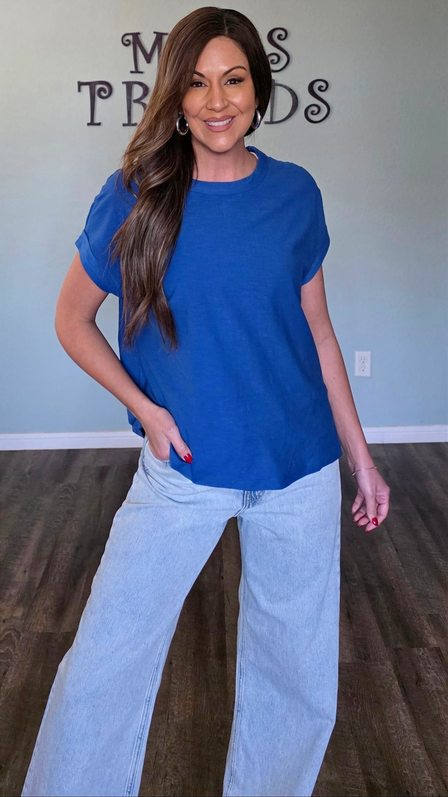 Closet Staple Tee-Blue