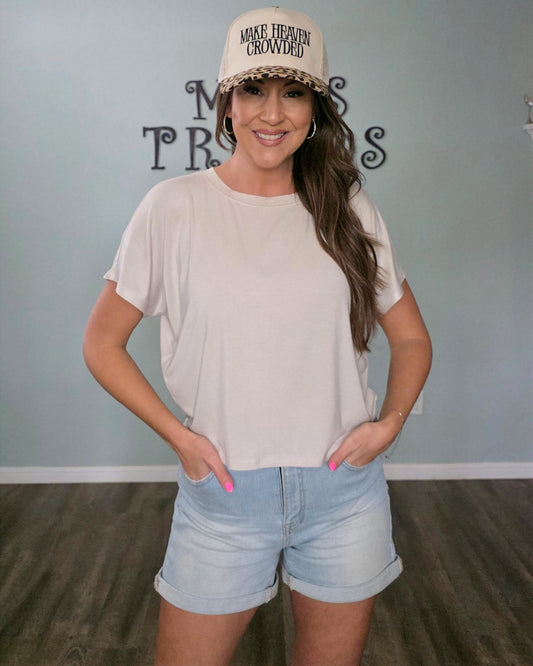 Everyday Ease Tee-Sand Beige