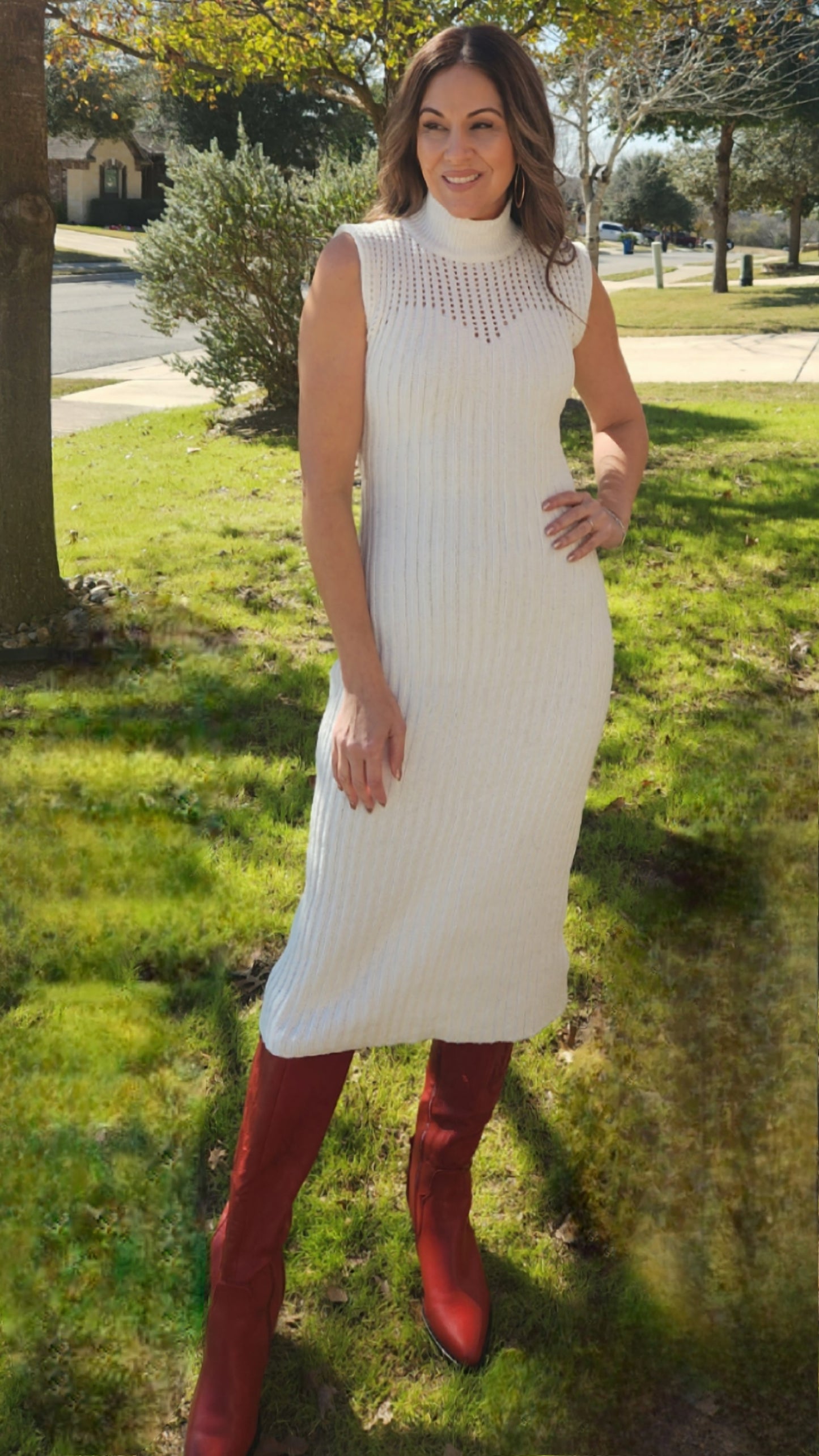 Next Level Sweater Dress-Ivory