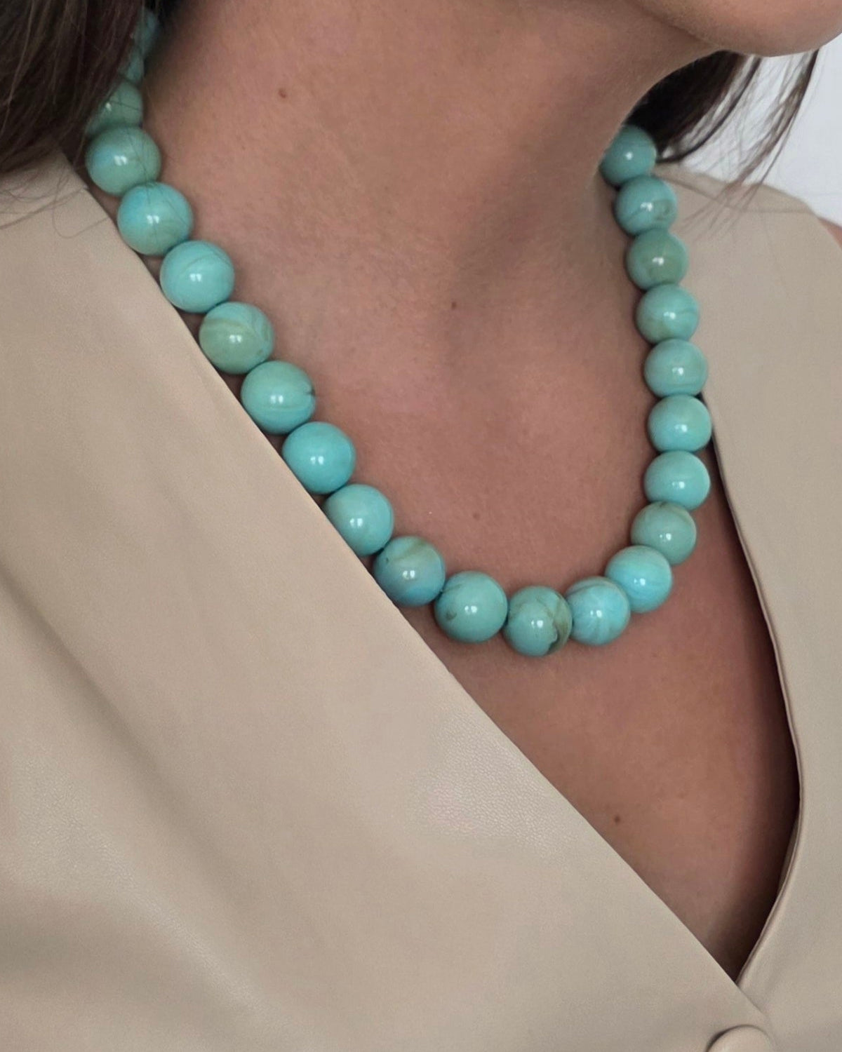 Bluebell Beaded Necklace-Turquoise