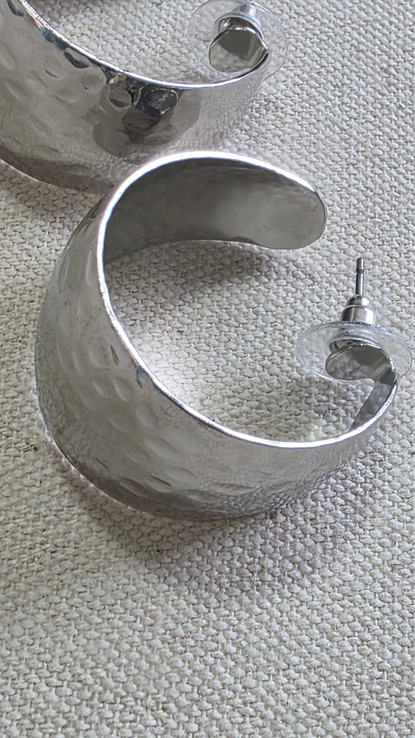 Bold Elegance Hammered Hoops