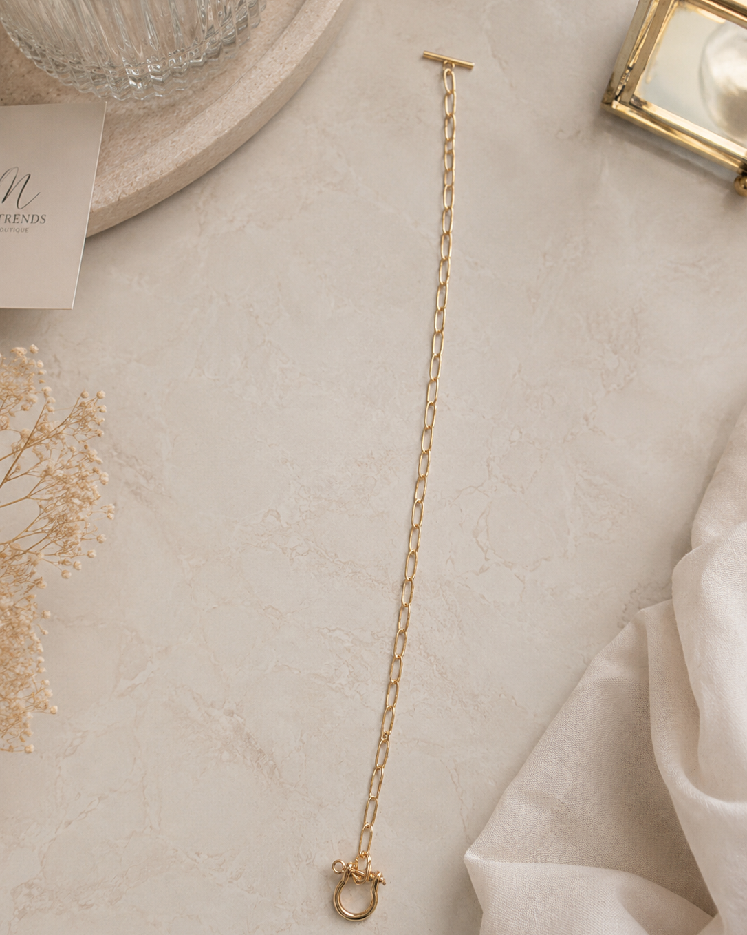 Anchored in Gold Necklace