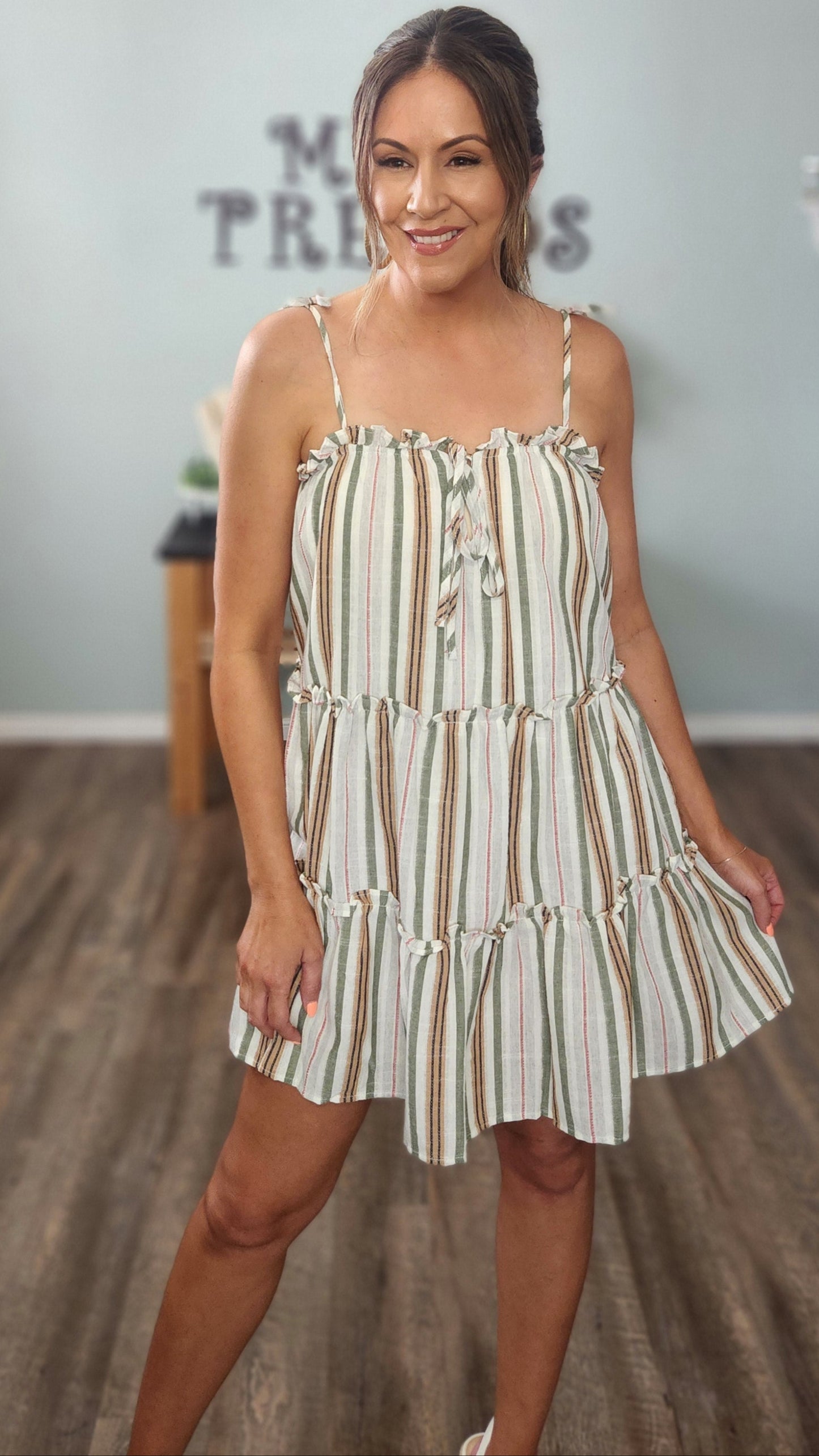 Sierra Striped Boho Dress