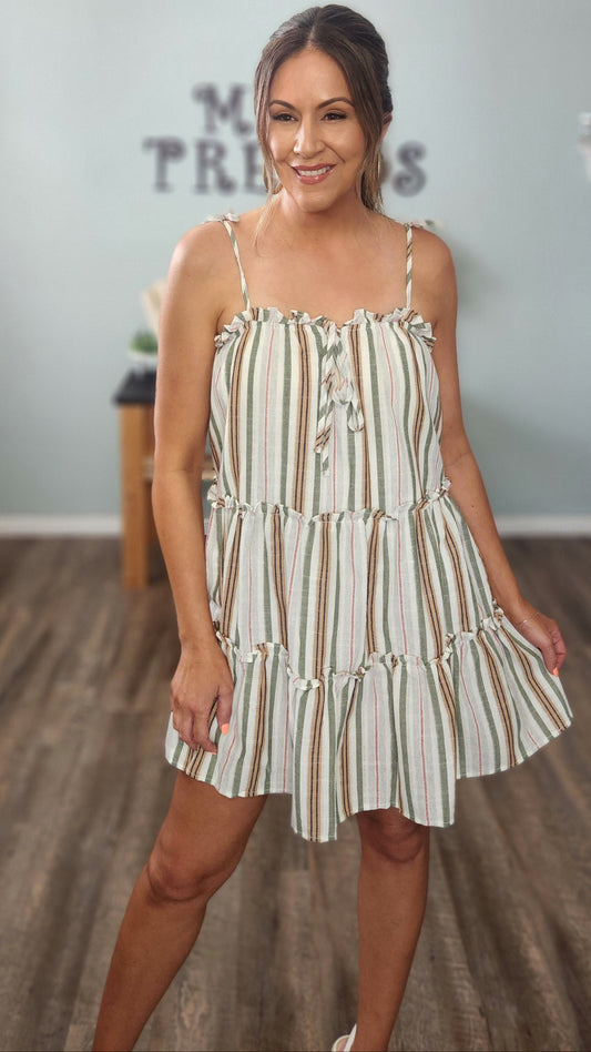 Sierra Striped Boho Dress