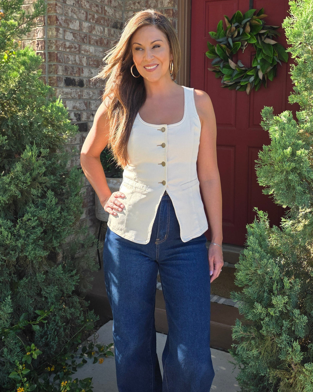 City Chic Vest | Light Khaki